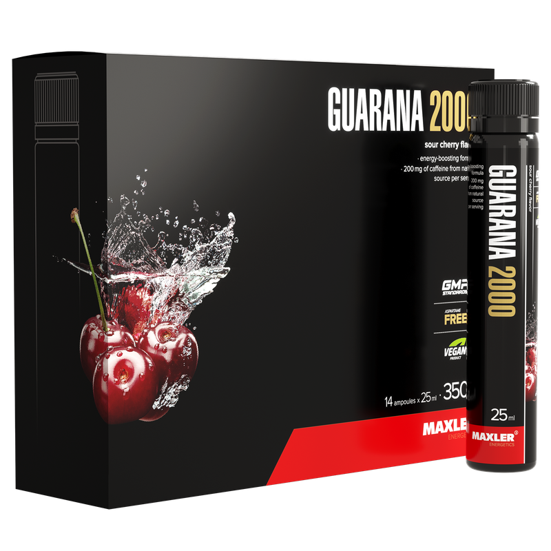 Энергетик Maxler Energy Storm Guarana, 14 x 25 мл, cherry