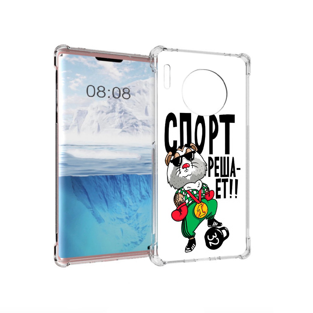 

Чехол MyPads Tocco для Huawei Mate 30 Pro Спорт решает, Прозрачный, Tocco