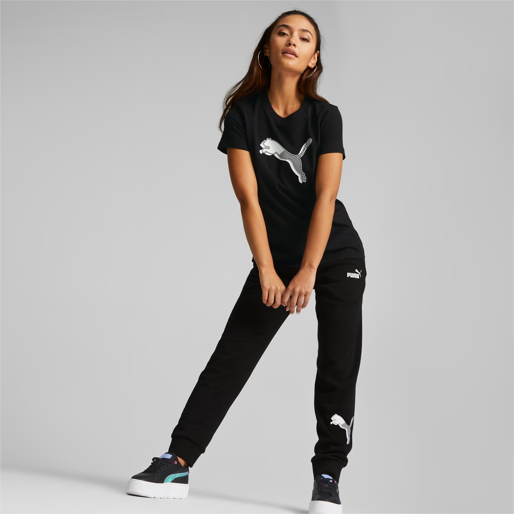 

Футболка женская PUMA Power Graphic Tee 84994101 черная XL, Черный, Power Graphic Tee