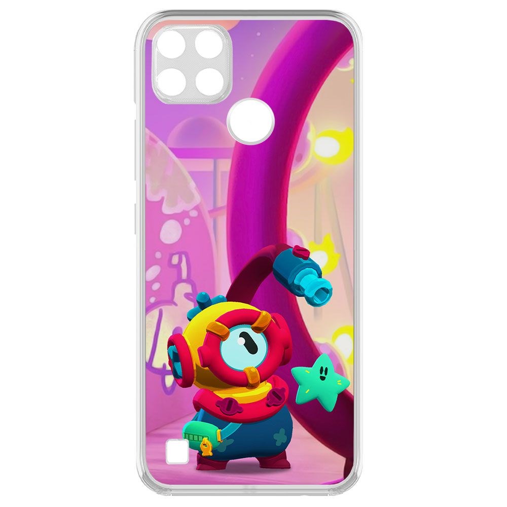 

Чехол-накладка Brawl Stars-Отис для Realme C25Y, Прозрачный
