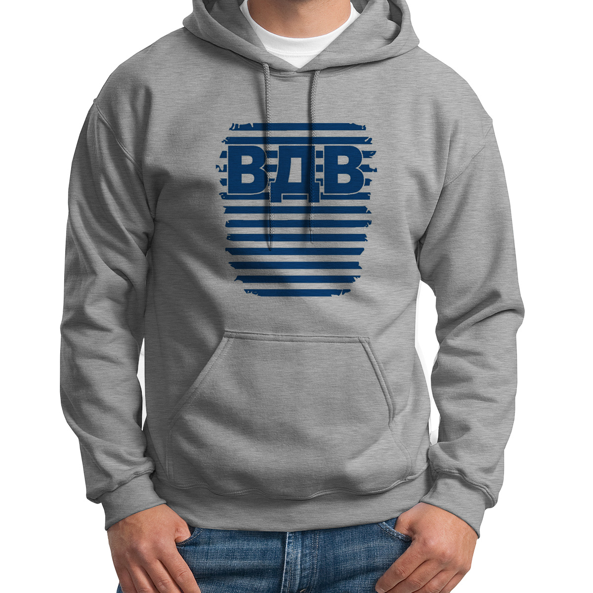 

Худи унисекс CoolPodarok ВДВ серое 48 RU, S0113575