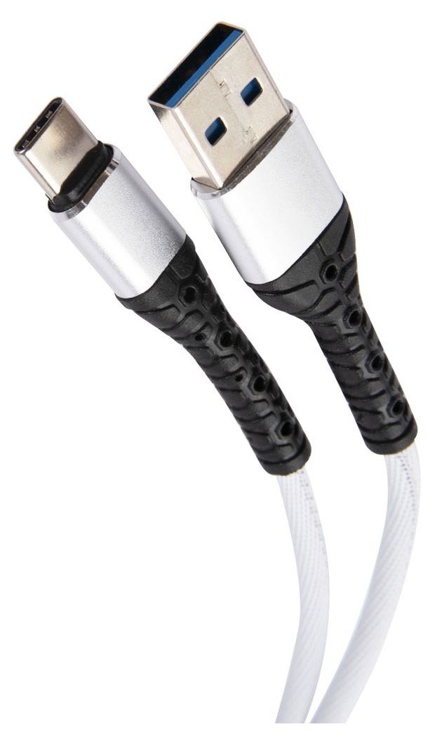 

Дата-кабель mObility USB – Type-C, 3А, тканевая оплетка, белый УТ000024537