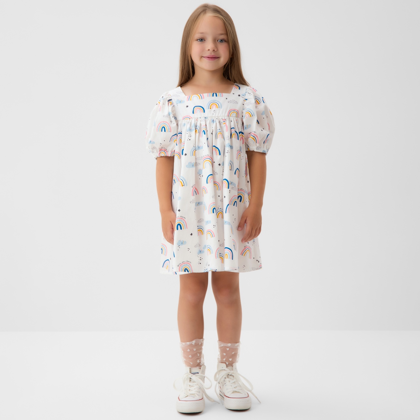 

Платье детское KAFTAN Радуга белый, 110, Радуга