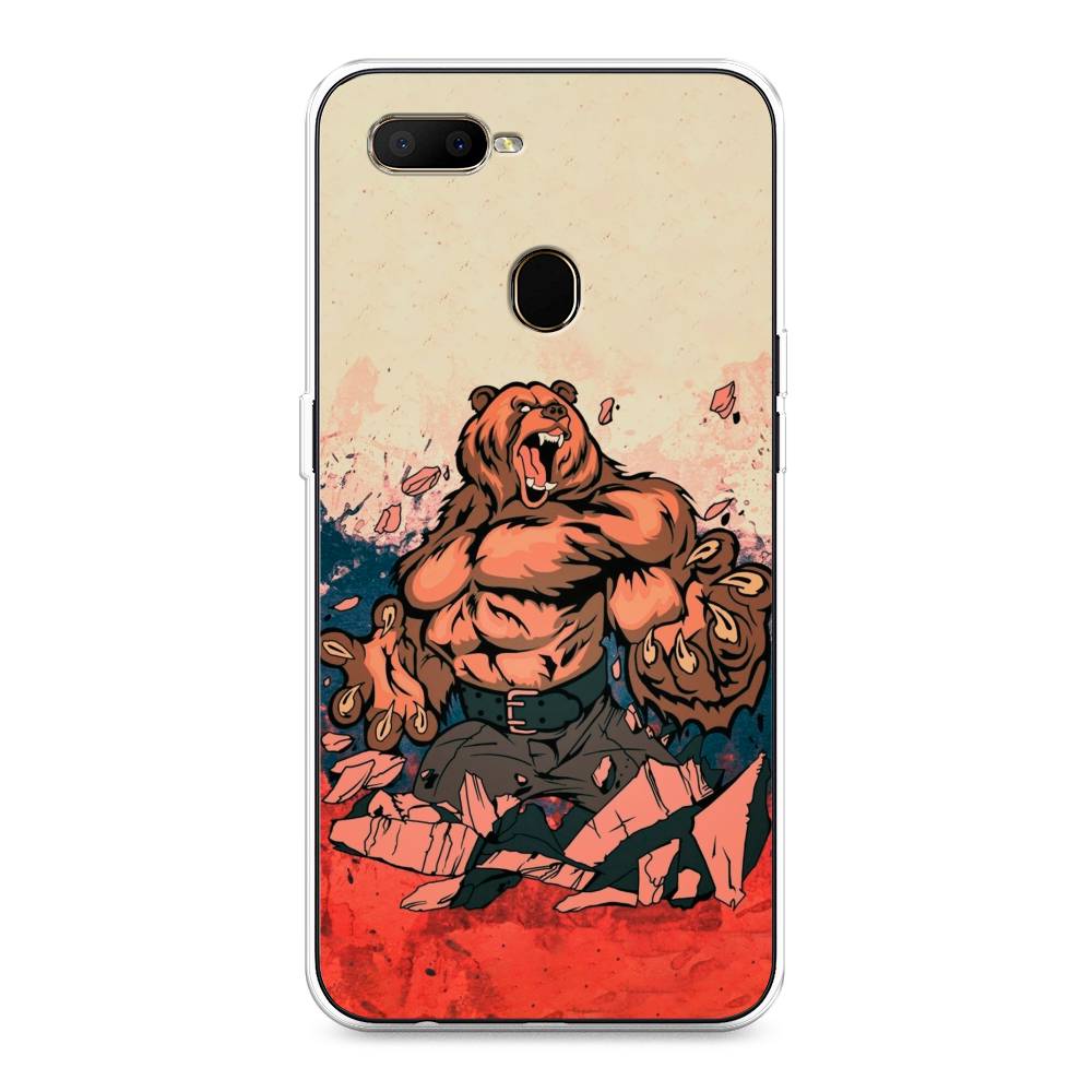 

Чехол Awog на Oppo A5s "Медведь с флагом РФ", Разноцветный, 252350-2