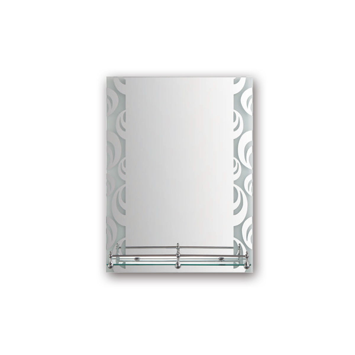 Зеркало прямоугольное Frap F695, с полкой, 60 x 45 см зеркало прямоугольное frap f693 60 x 45 см