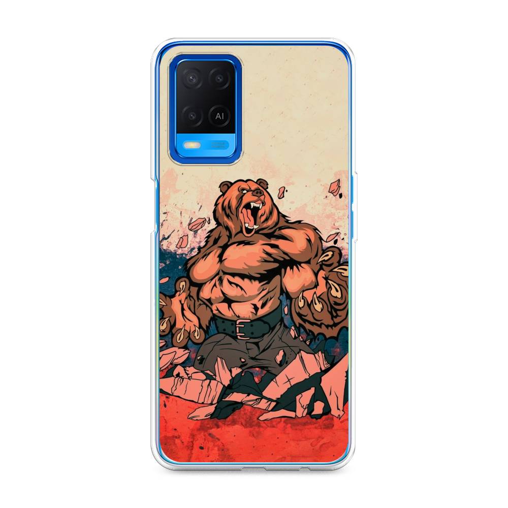 

Чехол Awog на Oppo A54 "Медведь с флагом РФ", Разноцветный, 256150-2