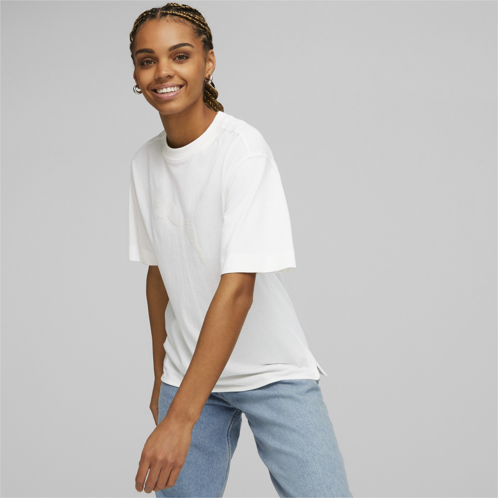 

Футболка женская PUMA Her Tee 67310702 белая XS, Белый, Her Tee