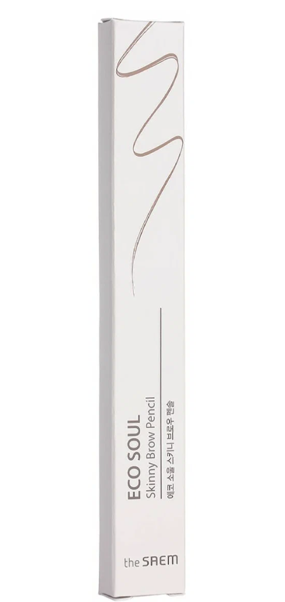 фото Карандаш для бровей the saem eco soul skinny brow pencil 03 dark brown