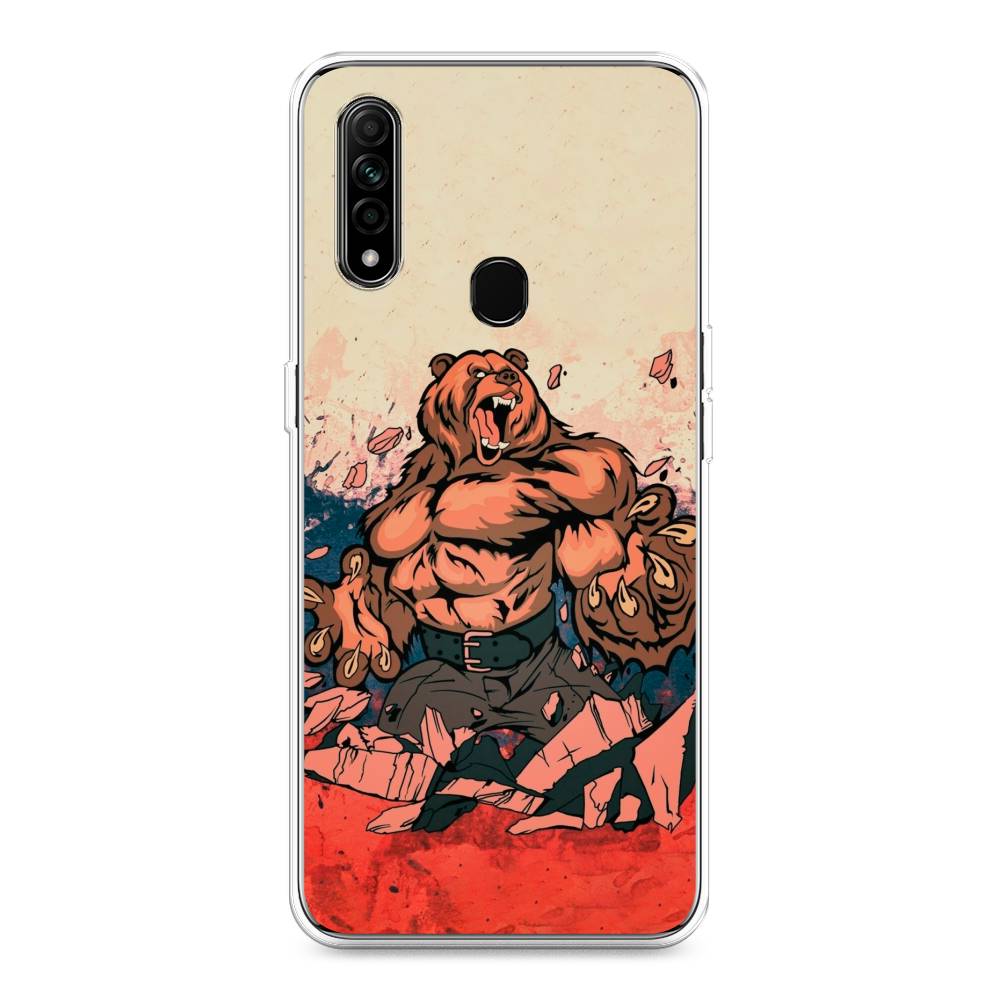 

Чехол Awog на Oppo A31 "Медведь с флагом РФ", Разноцветный, 252250-2