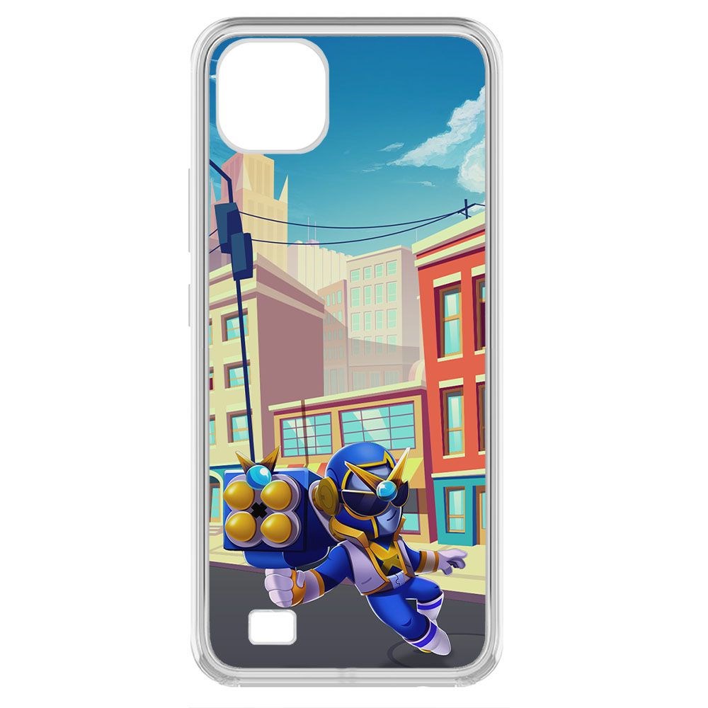 Чехол-накладка Brawl Stars-Супер Рейнджер Брок для Realme C11 (2021)