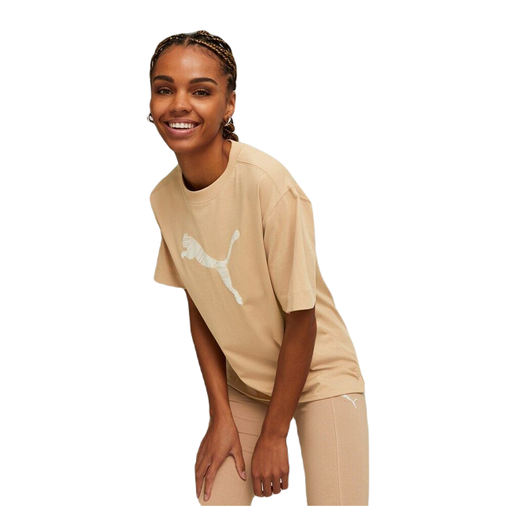 

Футболка женская PUMA Her Tee 67310789 бежевая XS, Бежевый, Her Tee