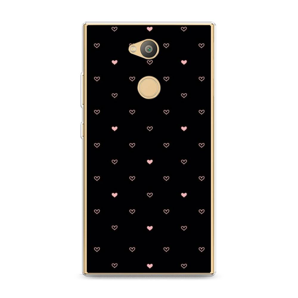 

Чехол Awog на Sony Xperia L2 "Черный фон и сердечки", Разноцветный, 53450-3