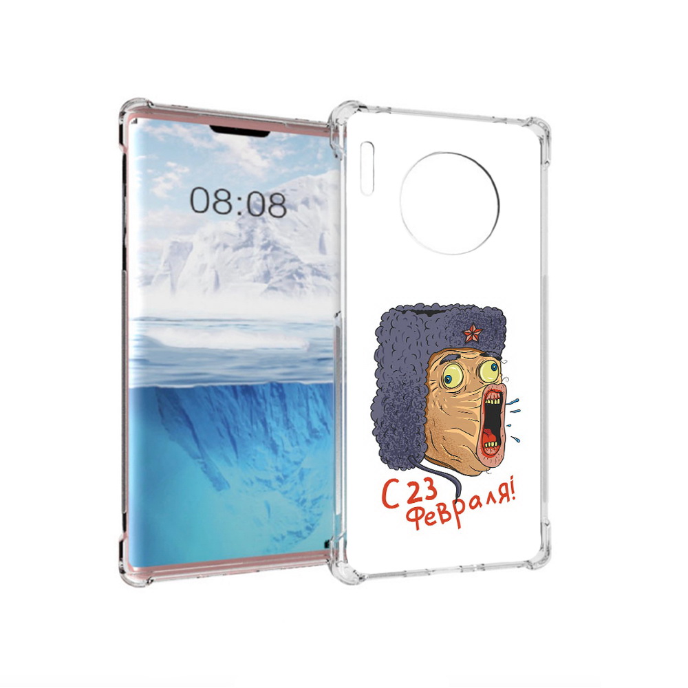

Чехол MyPads Tocco для Huawei Mate 30 Pro 23 февраля смешная эмоция, Прозрачный, Tocco