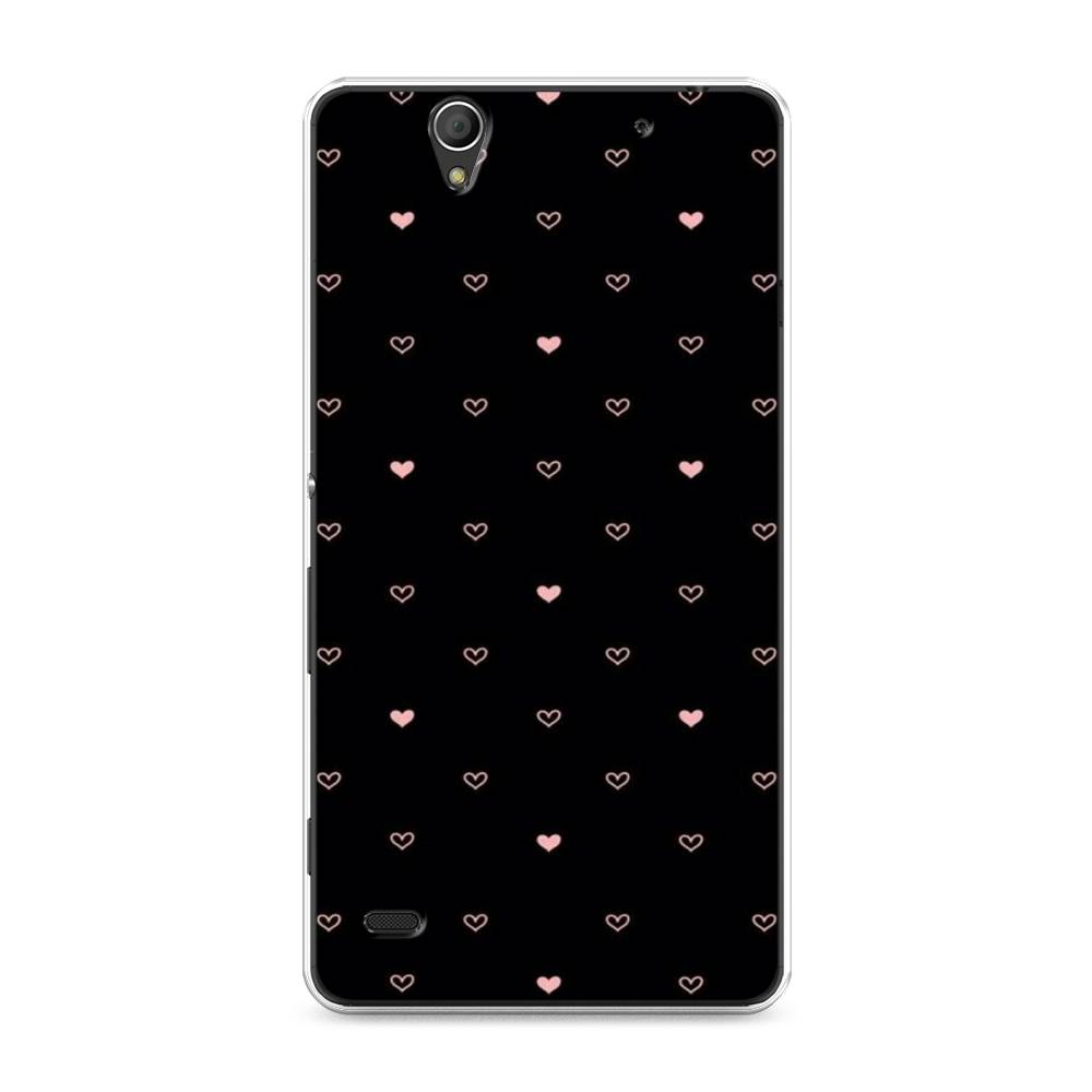 

Чехол Awog на Sony Xperia C4 "Черный фон и сердечки", Разноцветный, 52650-3