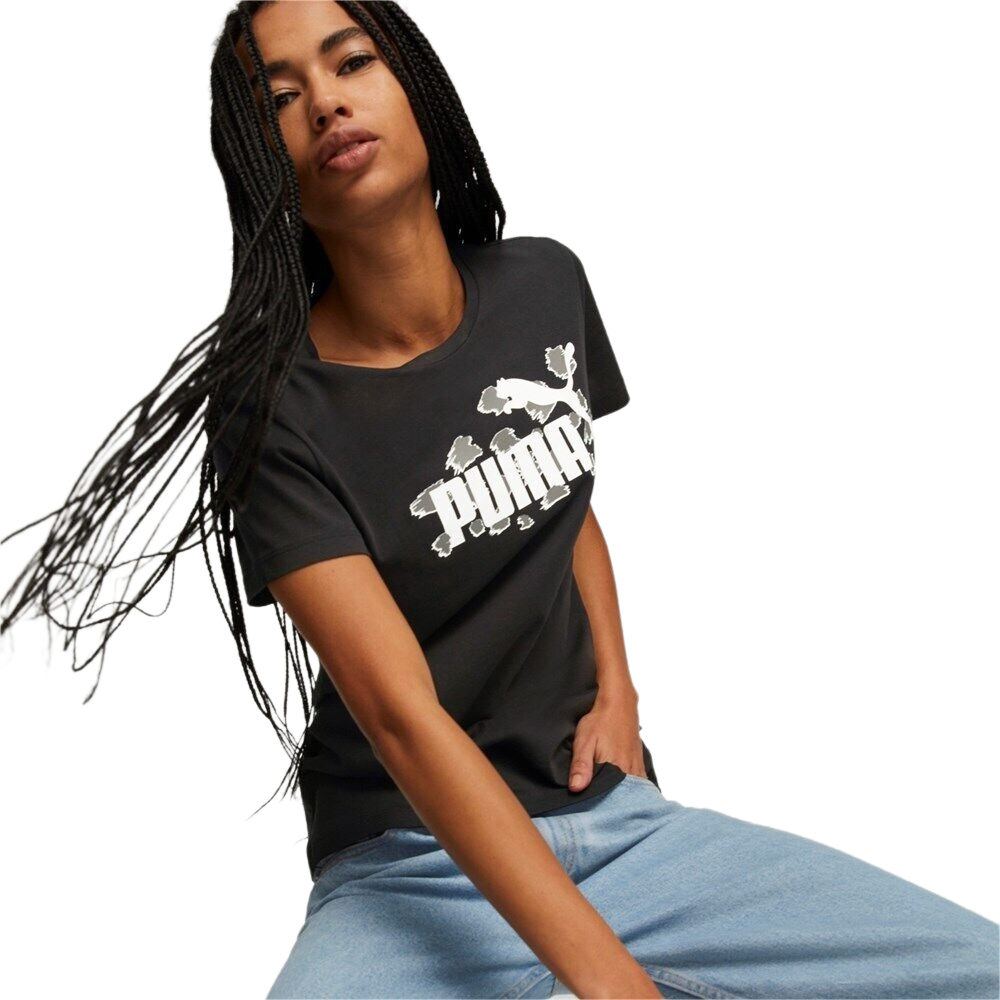 

Футболка женская PUMA Ess+ Animal Tee 67368701 черная M, Черный, Ess+ Animal Tee