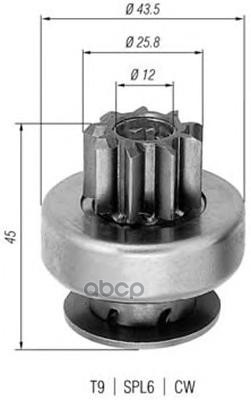 

Бендикс стартера MAGNETI MARELLI 940113020237