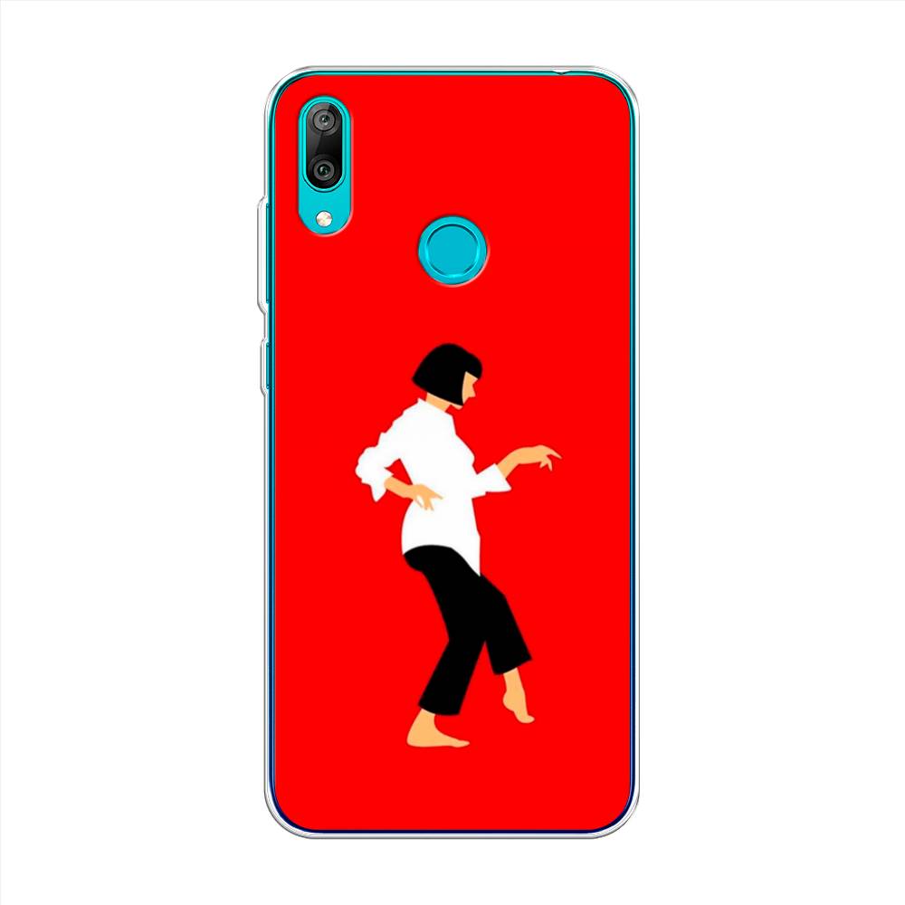 

Чехол Awog на Huawei Y7 2019 "Криминальное чтиво 1", Красный;белый;черный, 68450-7