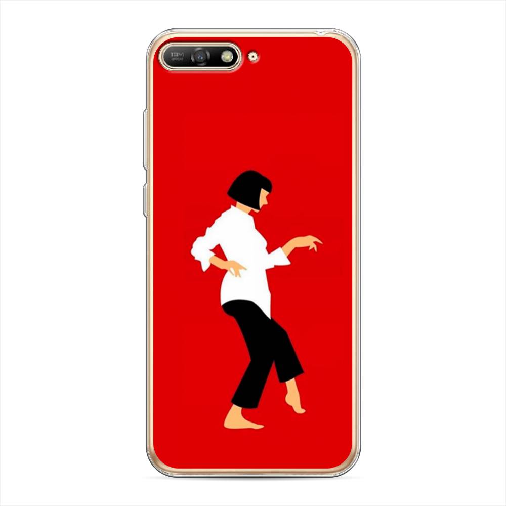 

Чехол Awog на Huawei Y6 2018 "Криминальное чтиво 1", Красный;белый;черный, 67850-7