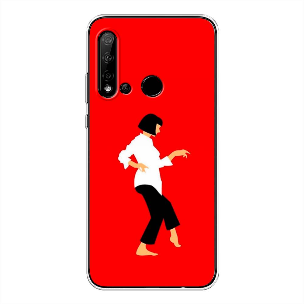 

Чехол Awog на Huawei Nova 5i "Криминальное чтиво 1", Красный;белый;черный, 69850-7