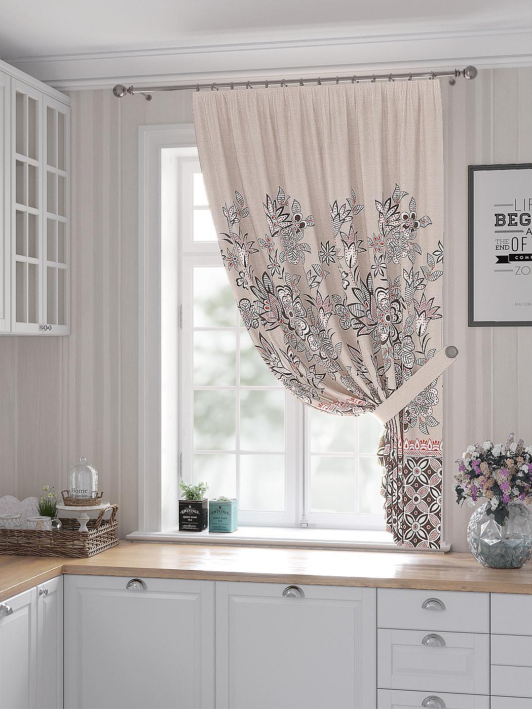 

Комплекты штор AT HOME Монквилес высота 180 см, ширина 150 см, Бежевый, 530392