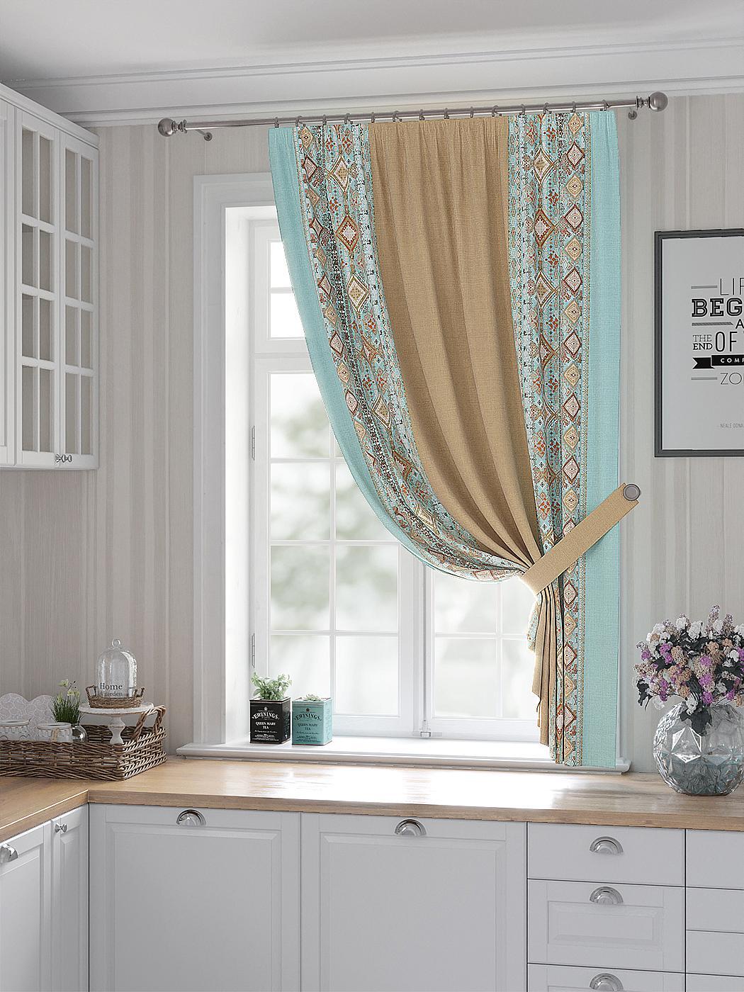 

Комплекты штор AT HOME Финеквирс высота 180 см, ширина 150 см, Бежевый, 530376