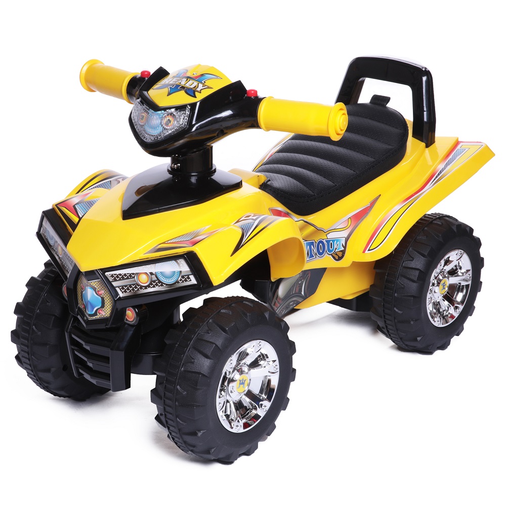 фото Каталка детская babycare super atv жёлтый (yellow), кожаное сиденье baby care