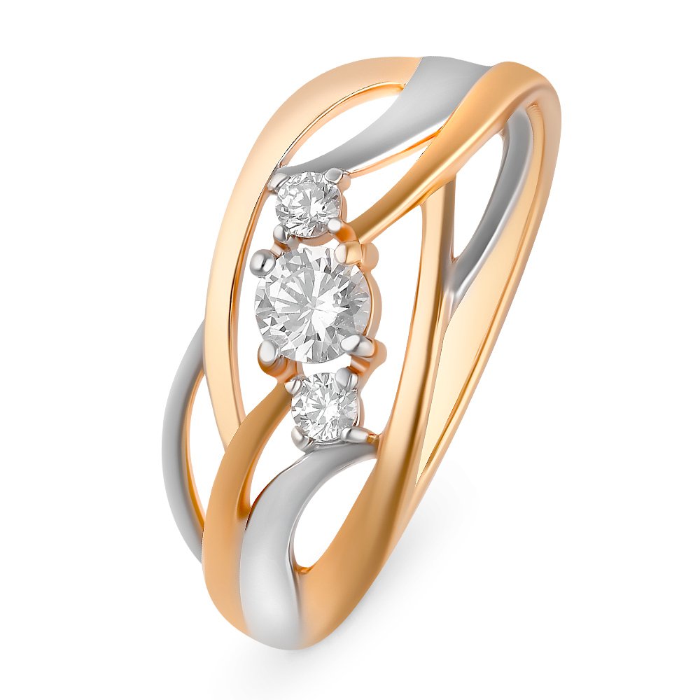 

Кольцо женское из красного золота с фианитом 585Gold 301010576, р, 301010576