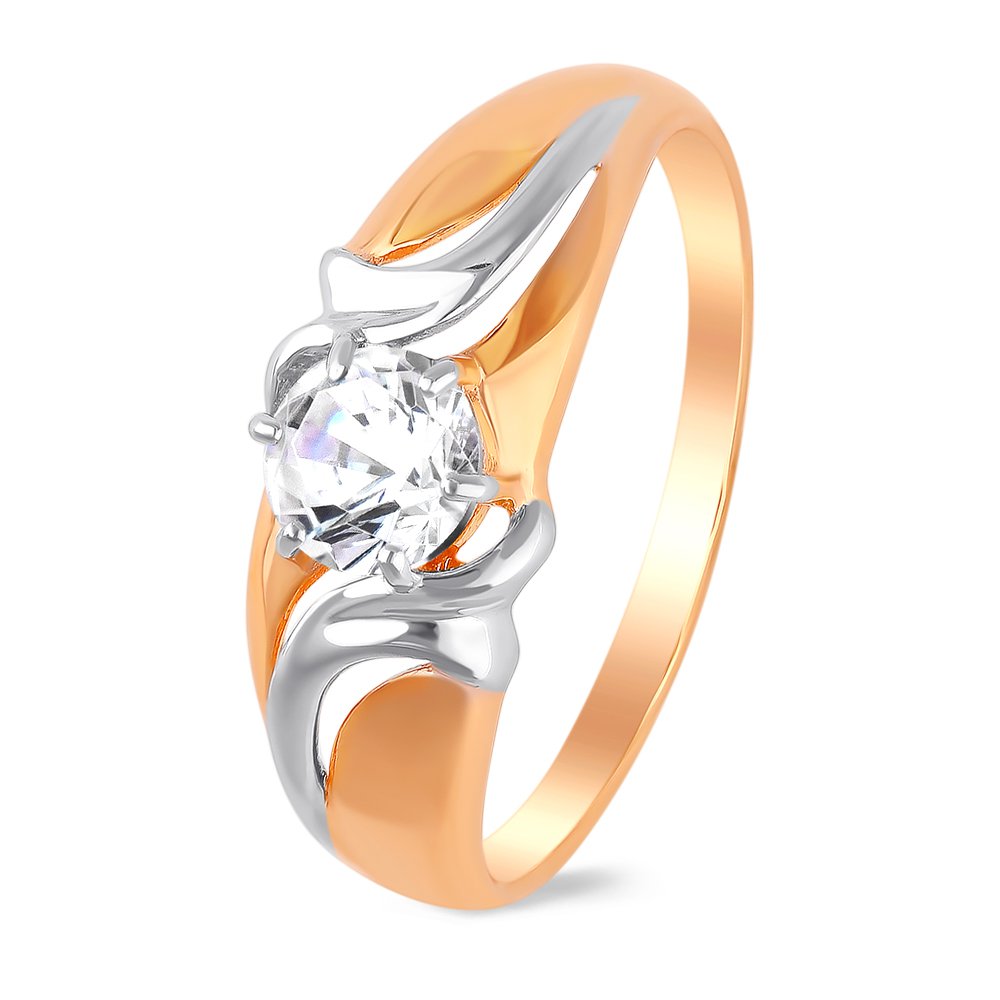 

Кольцо женское из красного золота с фианитом 585Gold 301010527, р, 301010527