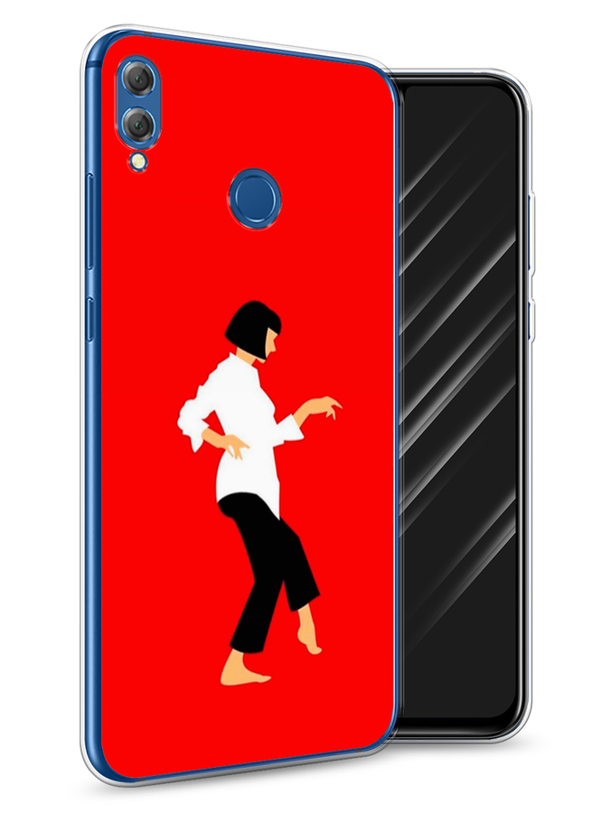 

Чехол Awog на Honor 8X "Криминальное чтиво 1", Красный;белый;черный, 66750-7