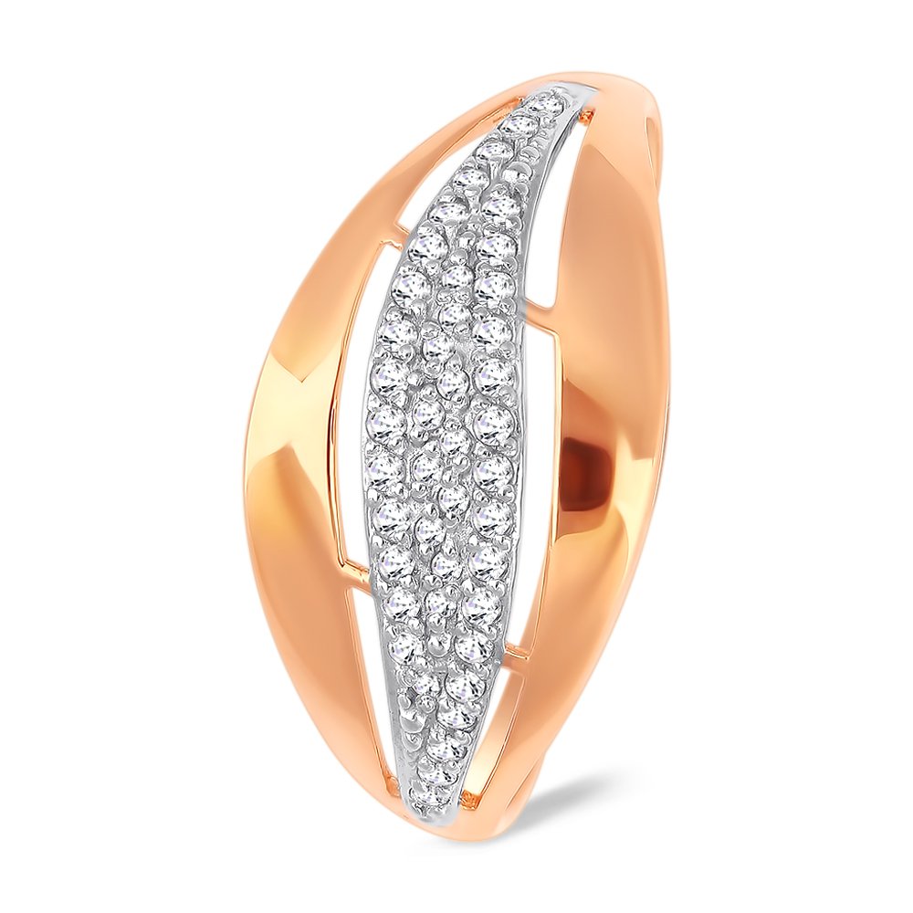 

Кольцо женское из красного золота с фианитом 585Gold 301010540, р. 18,5, 301010540