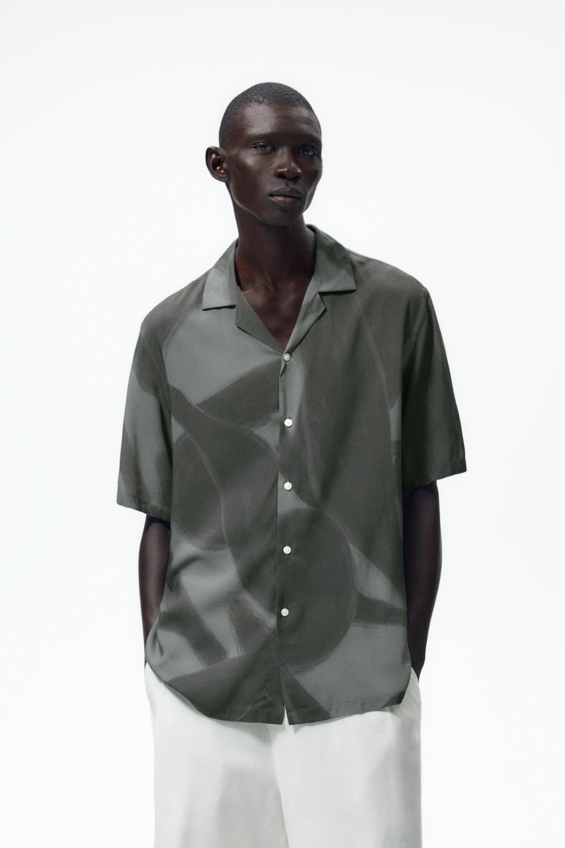 

Рубашка мужская ZARA 05866711 черная S (доставка из-за рубежа), 05866711