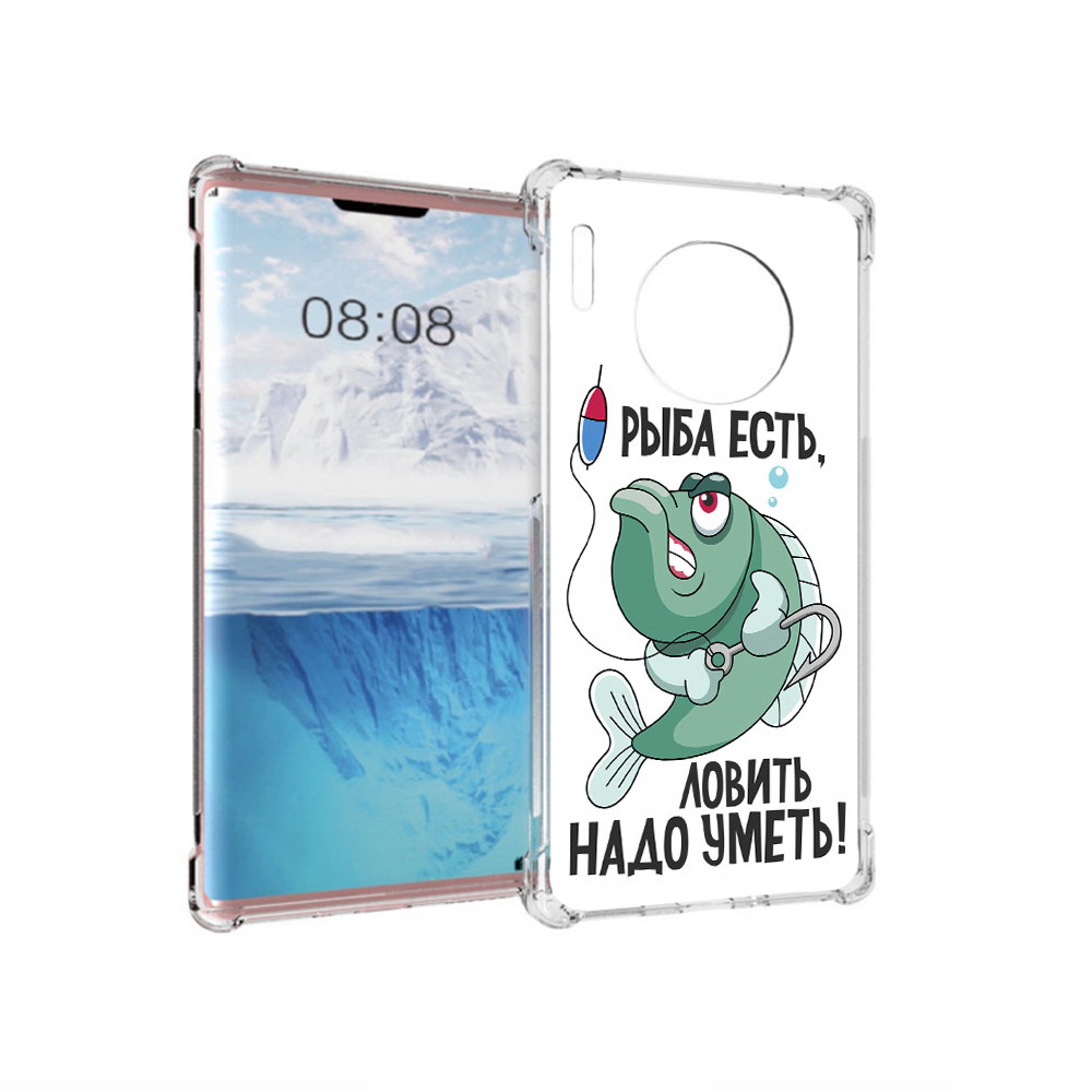 

Чехол MyPads Tocco для Huawei Mate 30 Pro Рыба есть ,ловить надо уметь, Прозрачный, Tocco