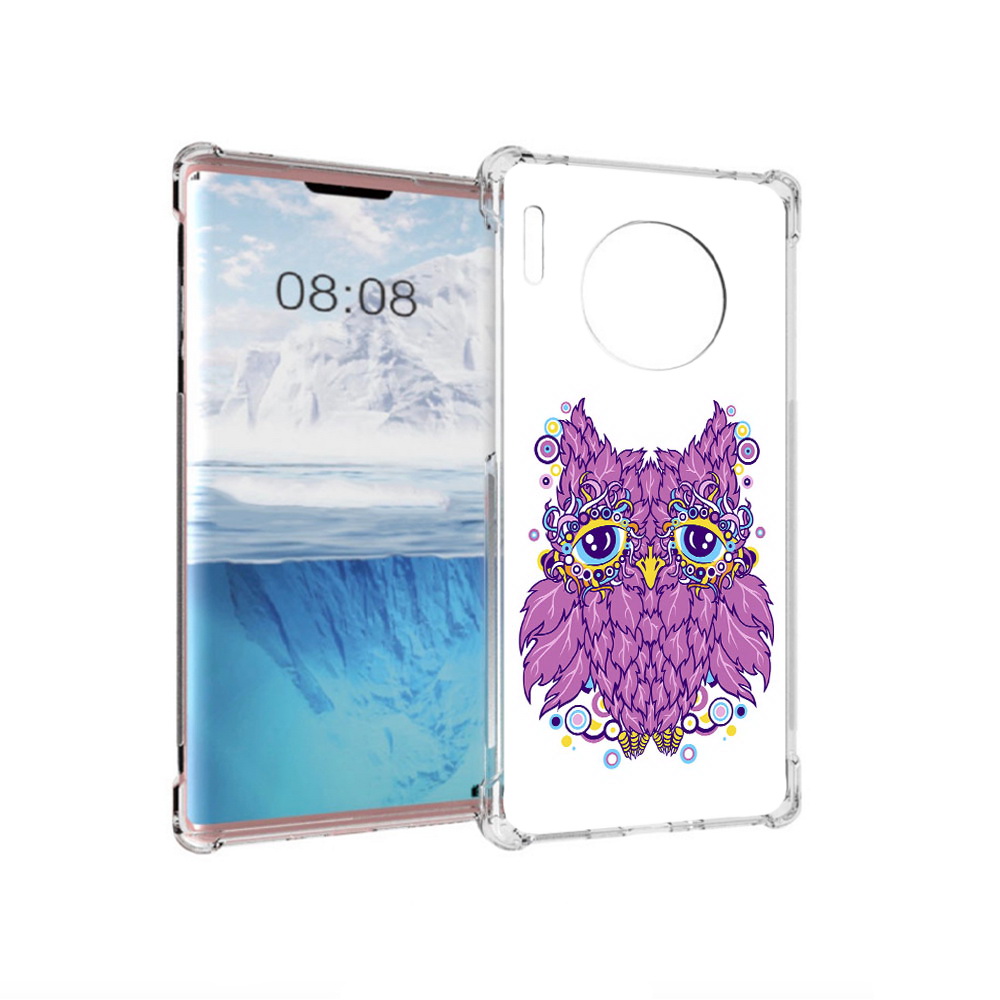 

Чехол MyPads Tocco для Huawei Mate 30 Pro Розовая сова, Прозрачный, Tocco