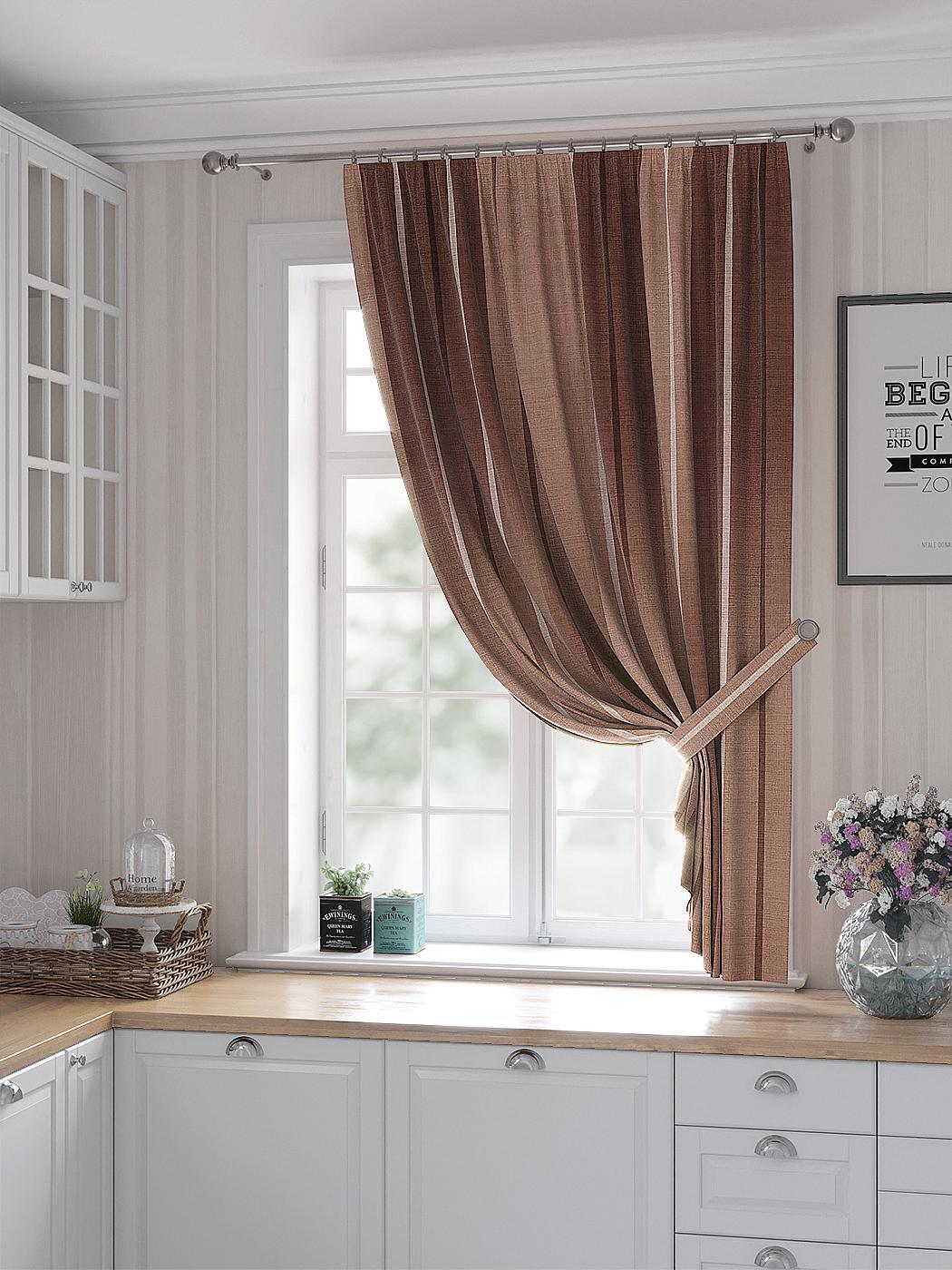 

Комплекты штор AT HOME Риконверс высота 180 см, ширина 150 см, Бежевый, 530318