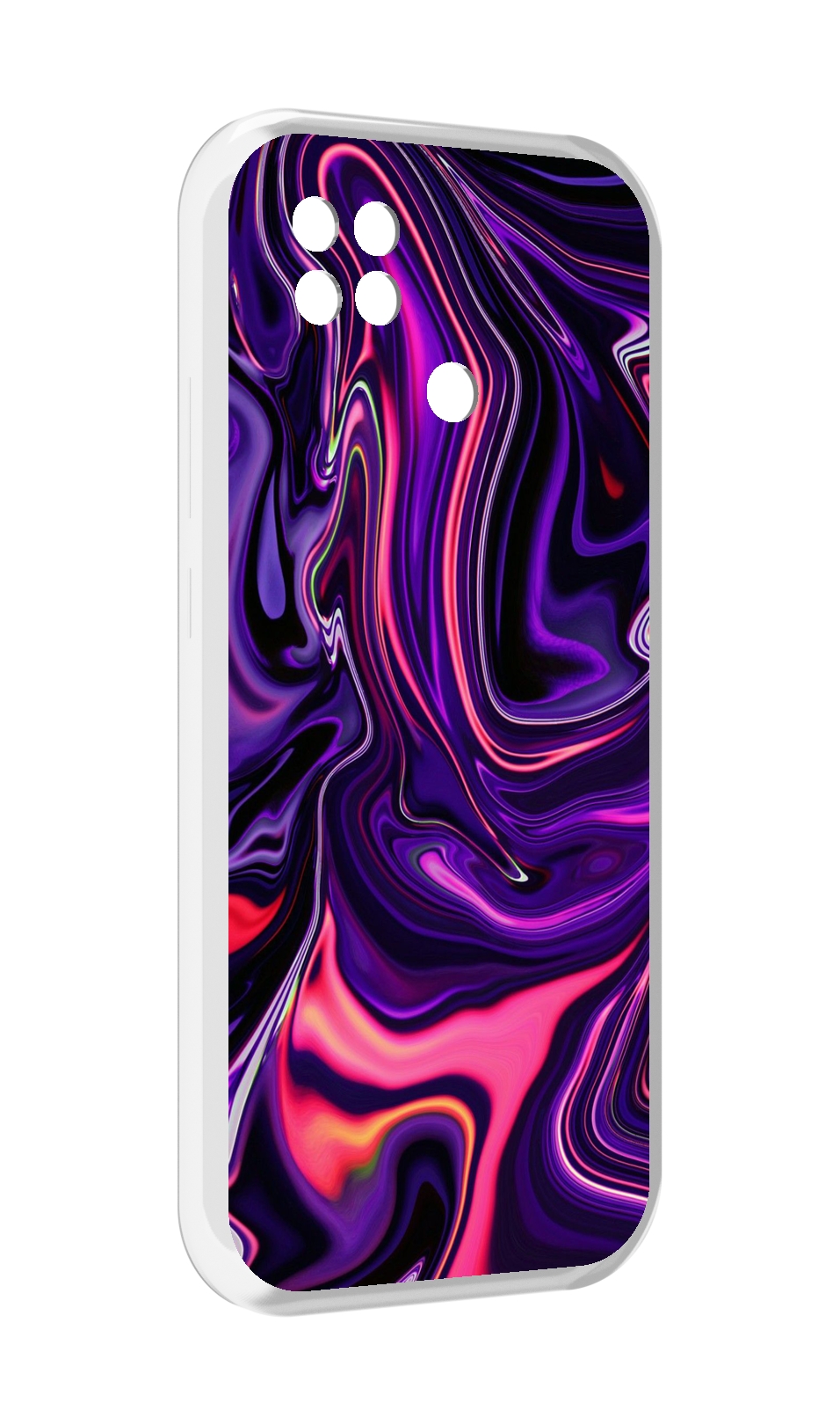 

Чехол MyPads фиолетовые краски для Xiaomi Poco C40, Прозрачный, Tocco