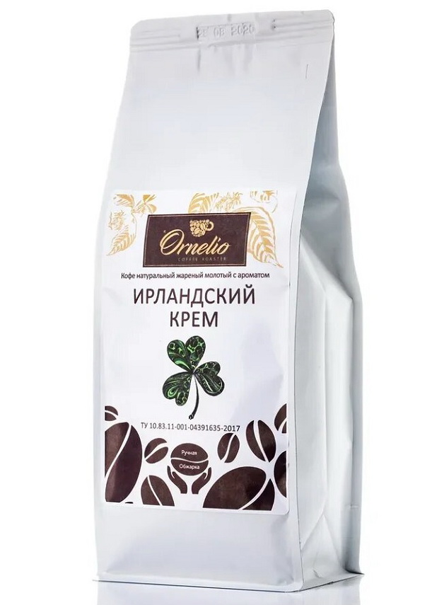 Кофе жареный молотый Ornelio арабика с ароматом  ирландский крем  1 кг