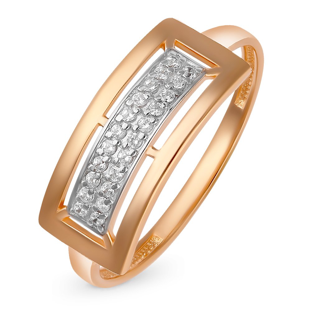 

Кольцо женское из красного золота с фианитом 585Gold 301010403, р, 301010403