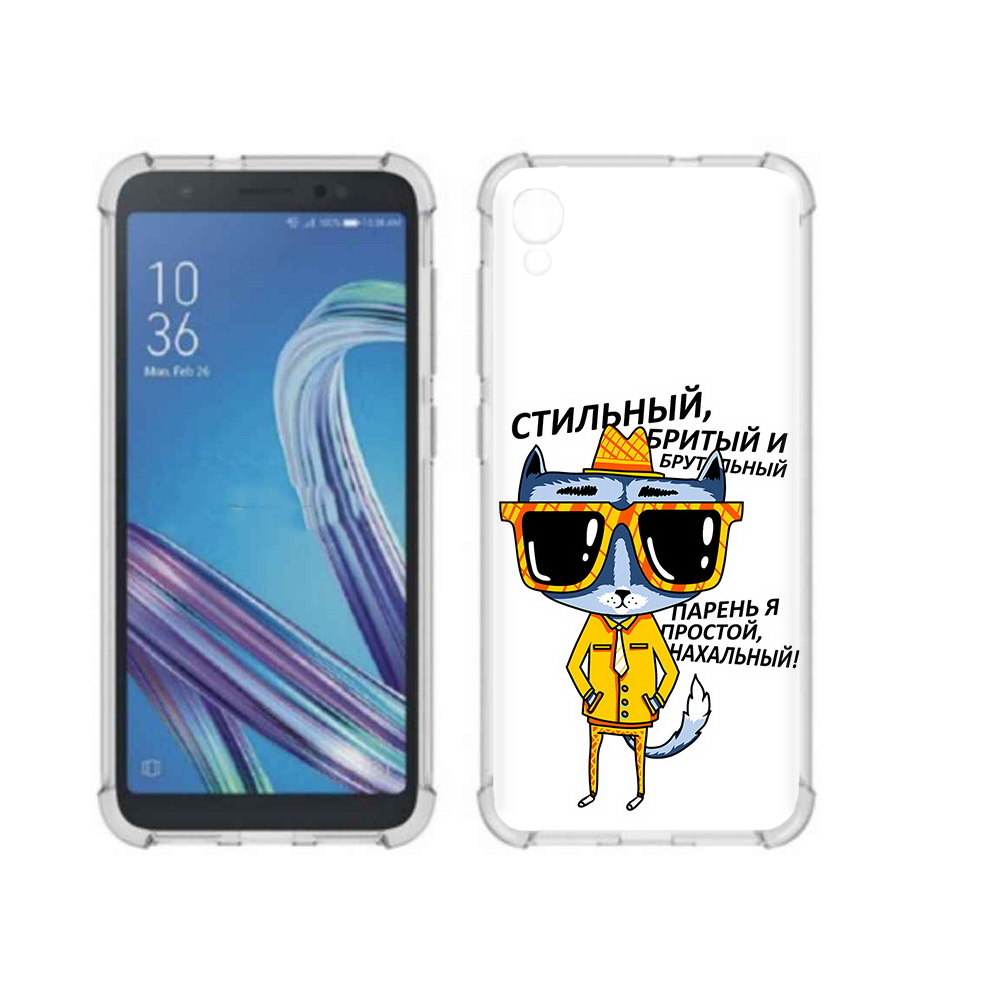 

Чехол MyPads Tocco для Asus ZenFone Live L1 (G552KL) стильный кот (PT113202.648.625), Прозрачный, Tocco