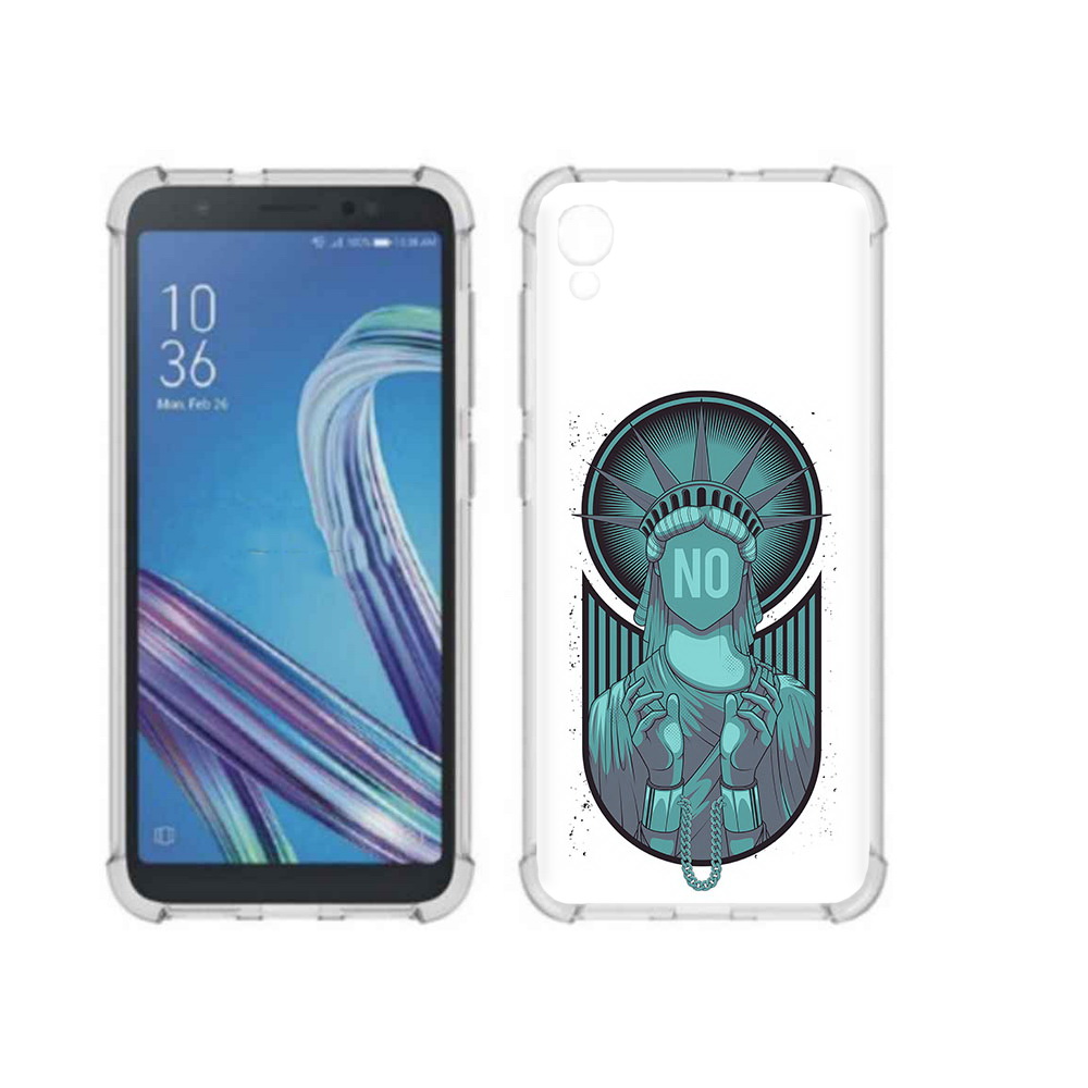 Чехол MyPads Tocco для Asus ZenFone Live L1 (G552KL) статуя свободы зеленый