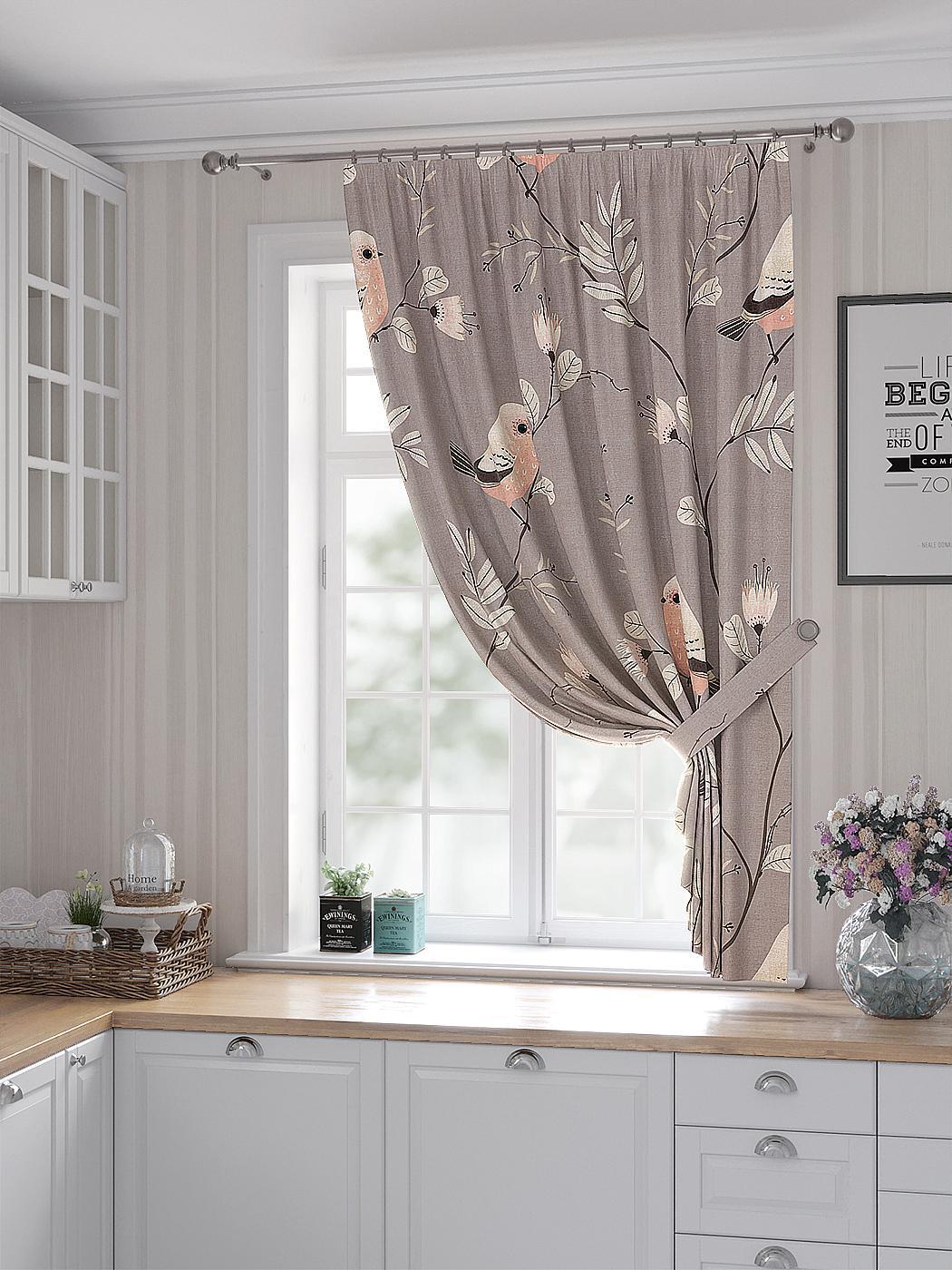 

Комплекты штор AT HOME Квиренсис высота 180 см, ширина 150 см, Бежевый, 530271