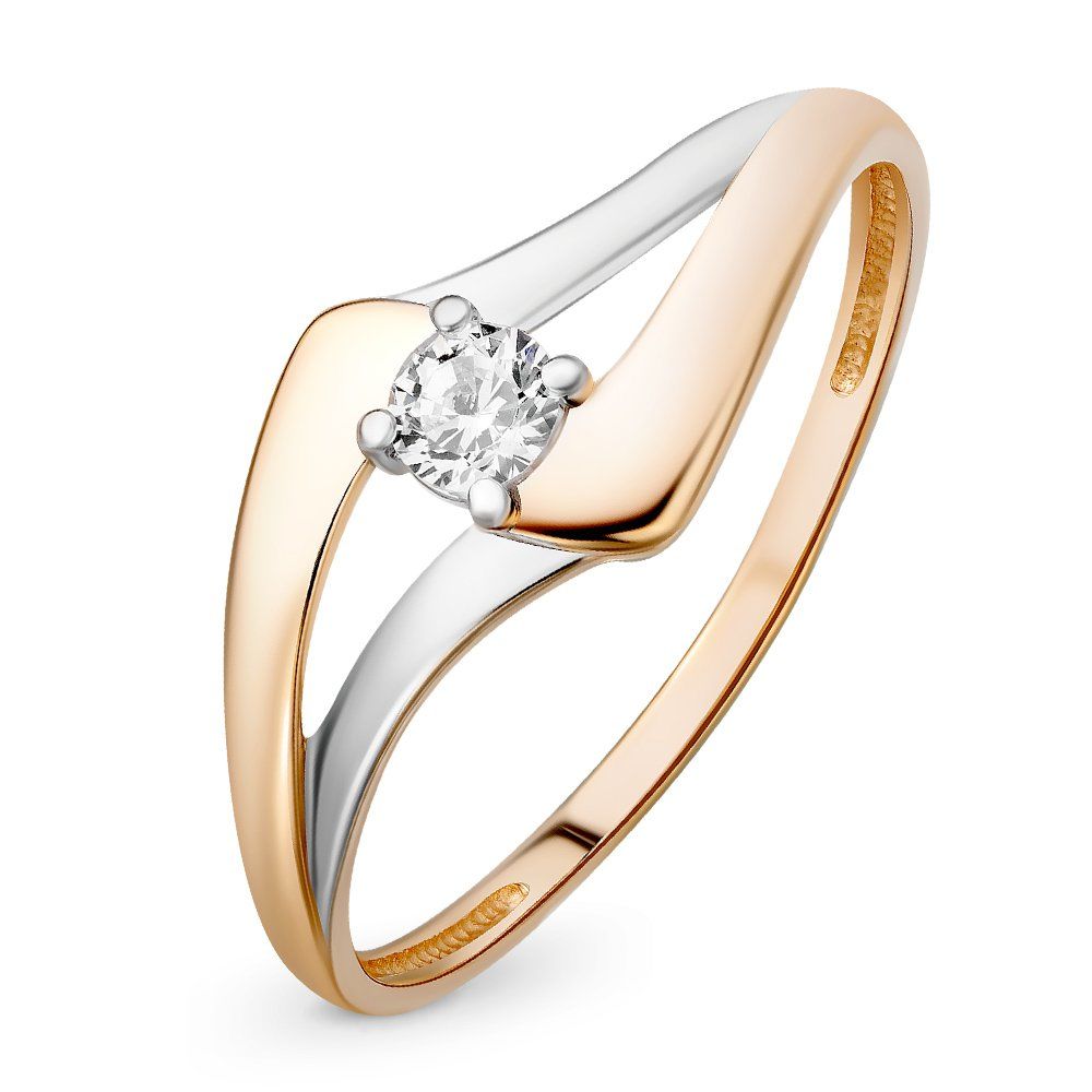

Кольцо женское из красного золота с фианитом 585Gold 301010400, р, 301010400