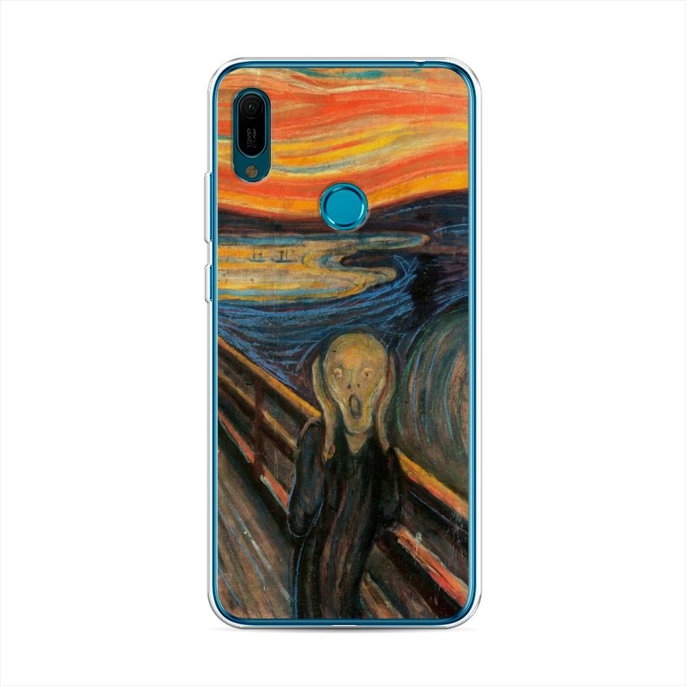 

Чехол Awog на Huawei Y6 2019 "Крик", Оранжевый;синий;серый, 68650-9