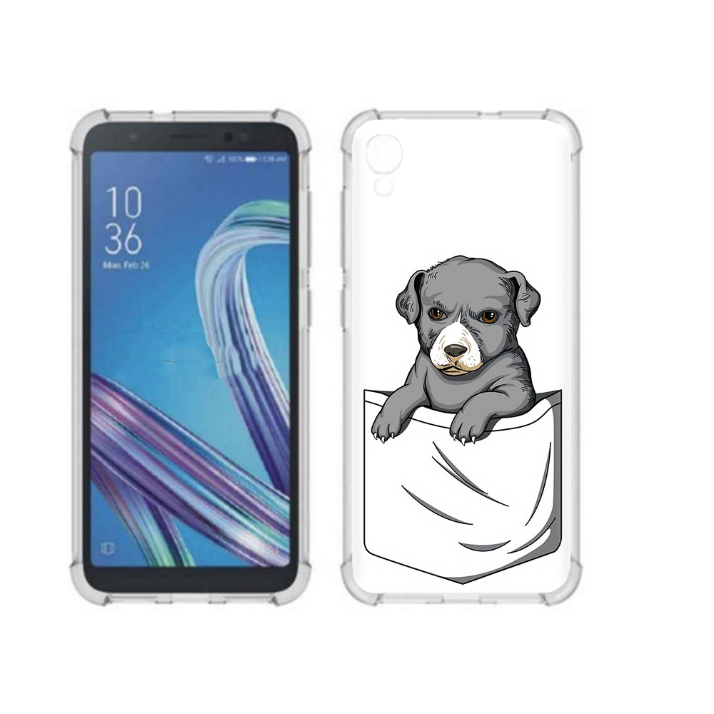 

Чехол MyPads Tocco для Asus ZenFone Live L1 (G552KL) собачка в кармане (PT113202.648.611), Прозрачный, Tocco
