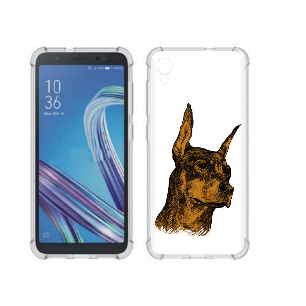 

Чехол MyPads Tocco для Asus ZenFone Live L1 (G552KL) скетч доберман (PT113202.648.605), Прозрачный, Tocco