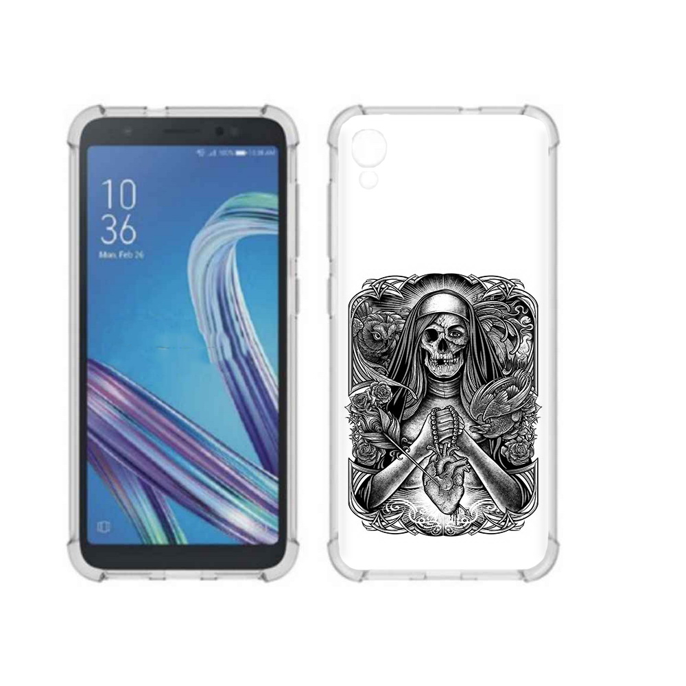 

Чехол MyPads Tocco для Asus ZenFone Live L1 (G552KL) скелет с сердцем (PT113202.648.603), Прозрачный, Tocco