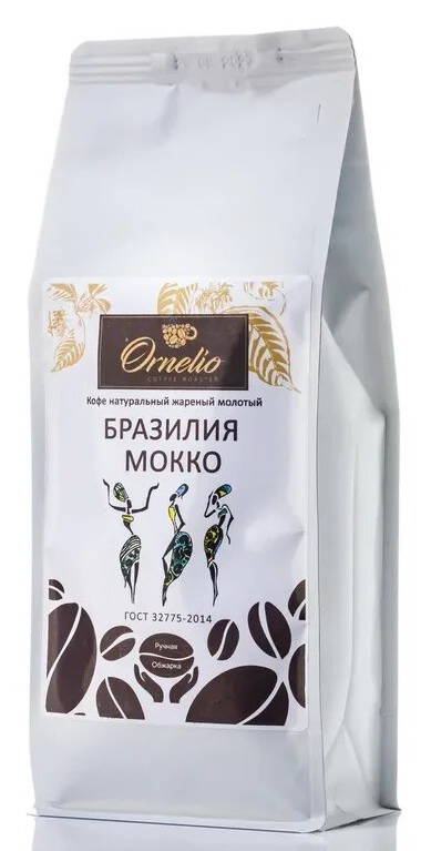 

Кофе арабика Ornelio натуральный жареный молотый Бразилия мокко 500 г