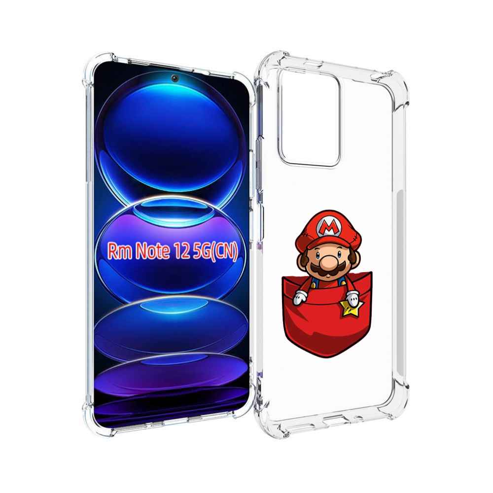 Чехол MyPads марио в кармашке детский для Xiaomi Redmi Note 12