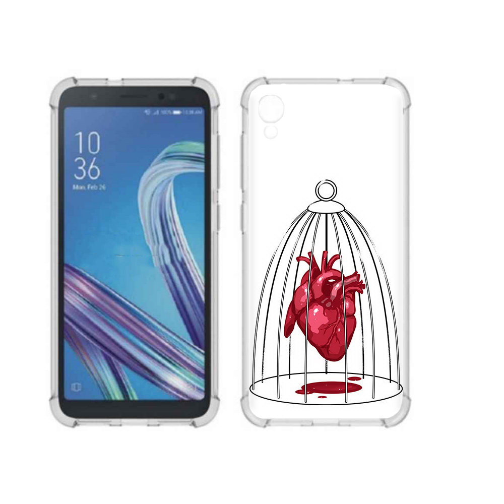 Чехол MyPads Tocco для Asus ZenFone Live L1 (G552KL) сердце в клетке (PT113202.648.597)