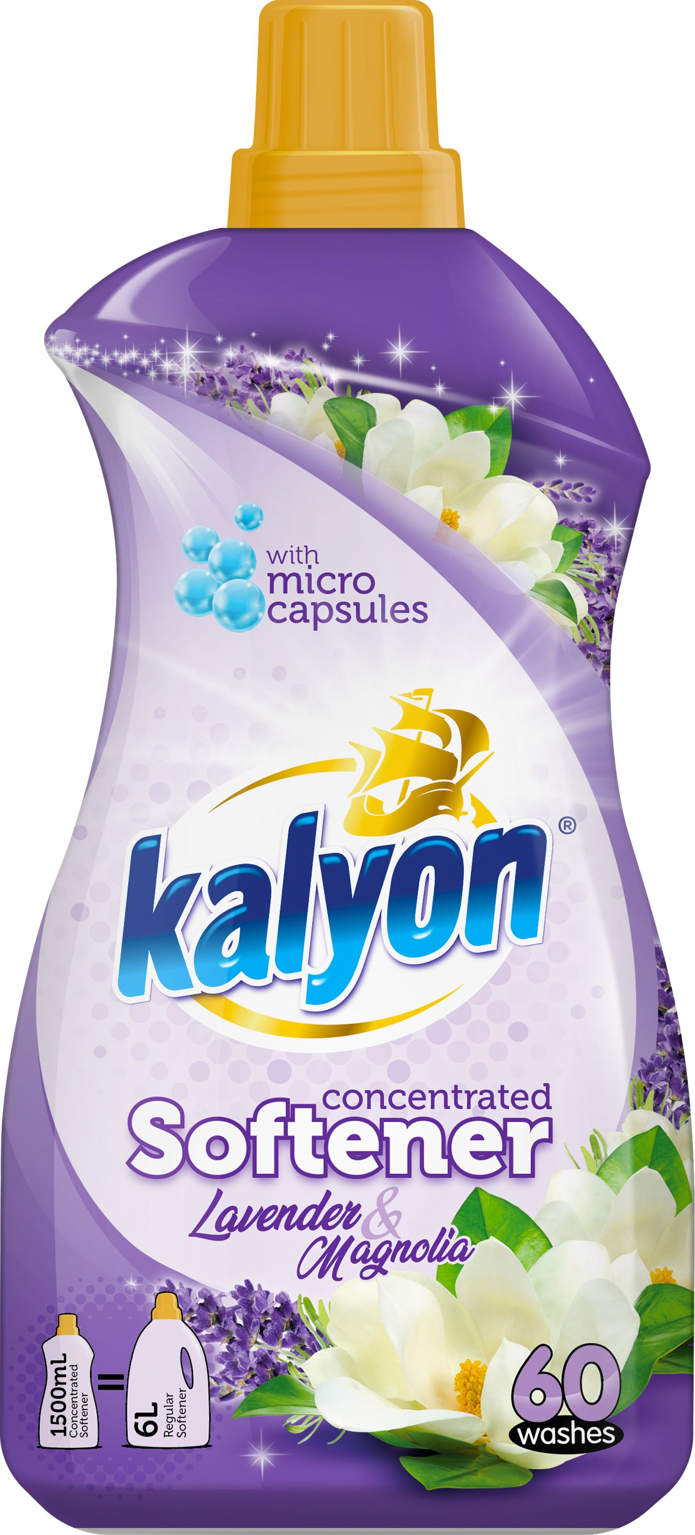 

Концентрированный кондиционер ополаскиватель для белья KALYON Лаванда и Магнолия 1500 мл