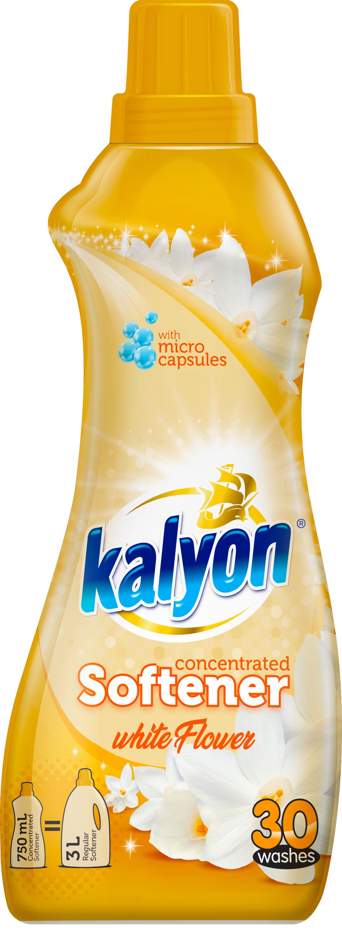 

Концентрированный кондиционер ополаскиватель для белья KALYONБелый Цветок 750 мл